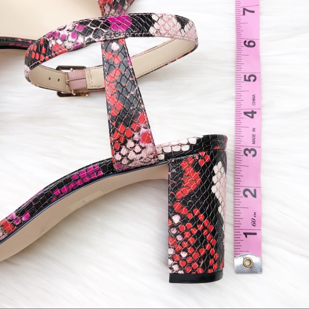 New Nine West Pruce Ankle Strap Block Heel Sandals - Picture 9 of 11
